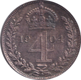 1904 UNC MAUNDY FOURPENCE