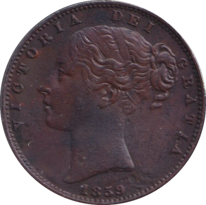 1859 FARTHING ( AUNC )