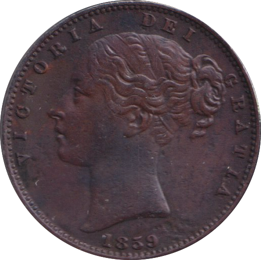 1859 FARTHING ( AUNC )