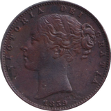 1859 FARTHING ( AUNC )