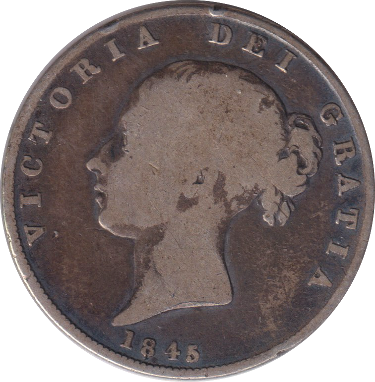 1845 HALF CROWN ( FINE )