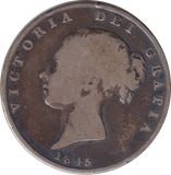 1845 HALF CROWN ( FINE )