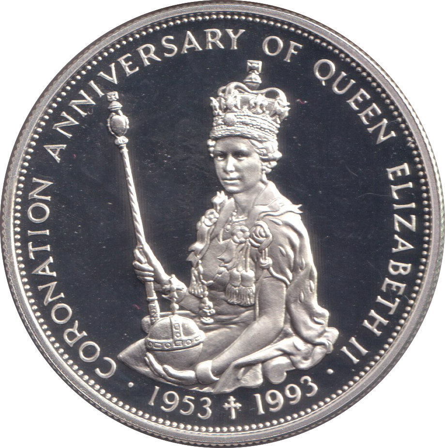 1993 SILVER PROOF TEN DOLLARS EAST CARIBBEAN STATES