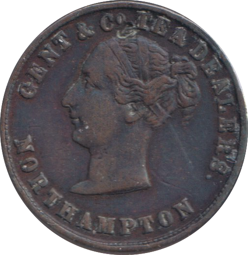 1850 FARTHING TOKEN GENT AND CO NORTHAMPTON