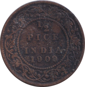 1909 1/2 PICE INDIA