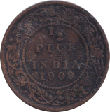 1909 1/2 PICE INDIA