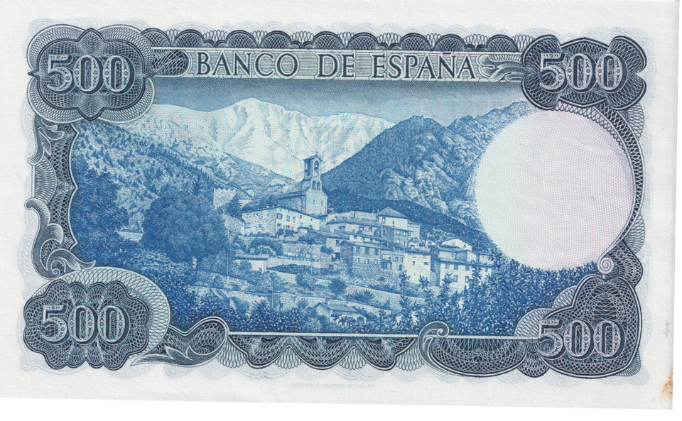 1971 500 PESTAST SPAIN BANKNOTE REF-1858