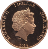 2014 DOLLAR AGE OF DINOSAURS COOK ISLANDS