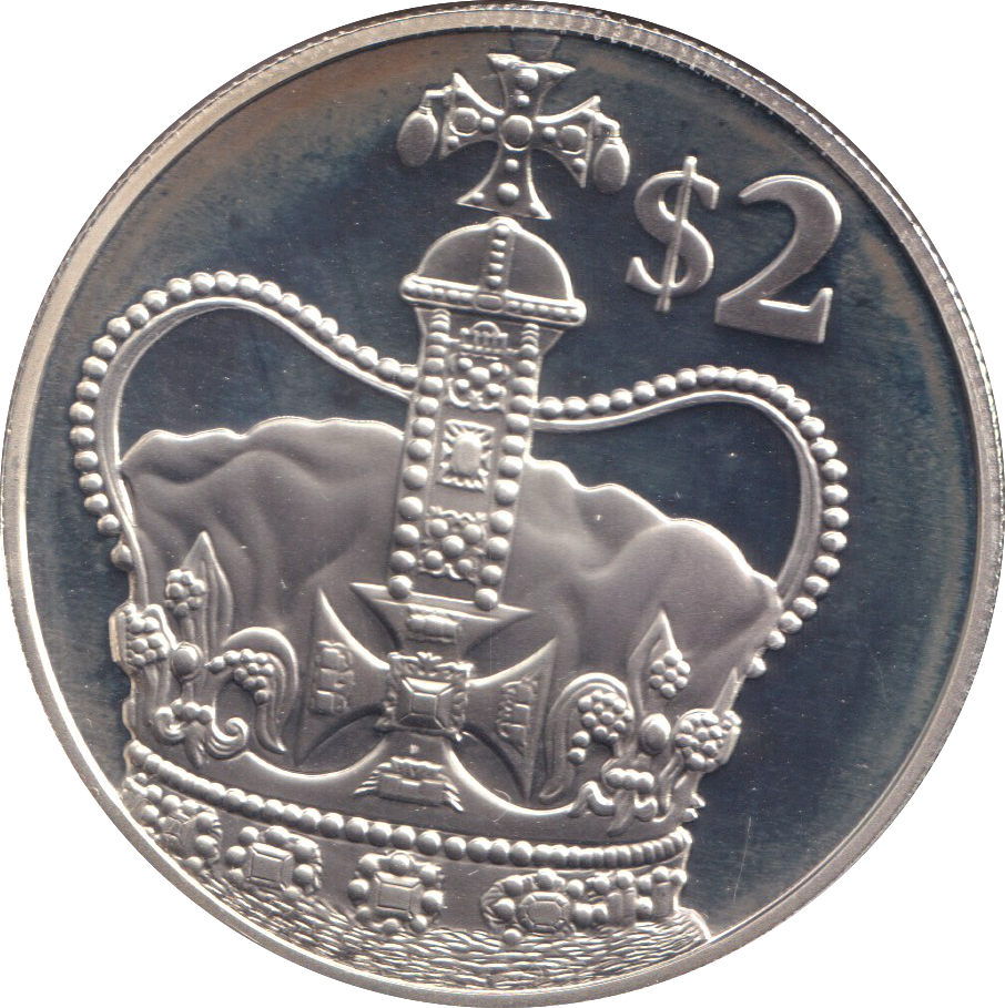 2002 SILVER PROOF TWO DOLLAR CAYMAN ISLANDS