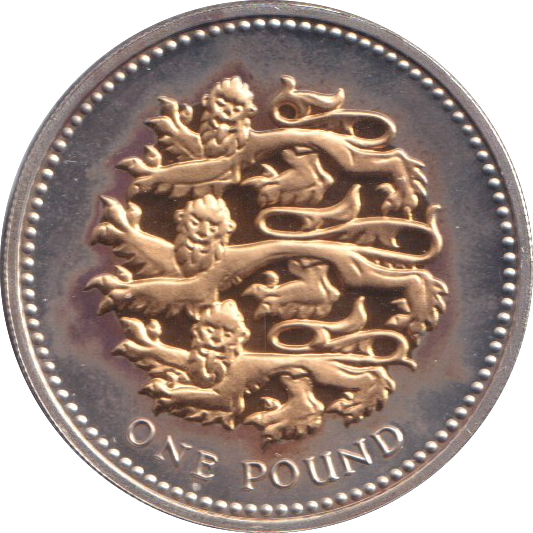 2008 SILVER PROOF GOLD PLATED £1