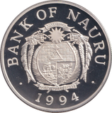 1994 SILVER PROOF TEN DOLLAR BANK OF NAURU