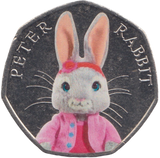 2016 50P PETER RABBIT COLOURED ( BU )
