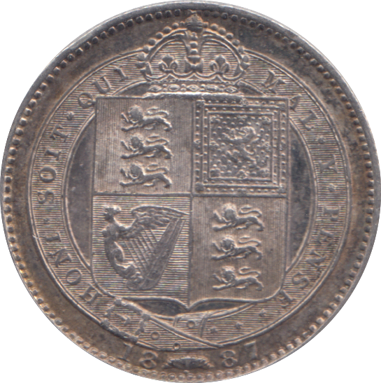1887 ONE SHILLING ( GF )