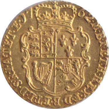 1762 GOLD QUARTER GUINEA ( UNC )