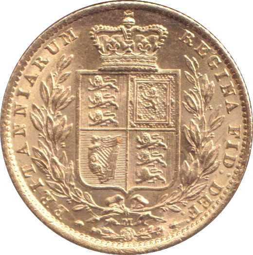 1872 GOLD SOVEREIGN ( EF )