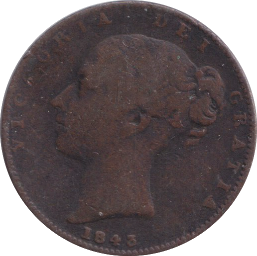 1843 FARTHING ( FINE )