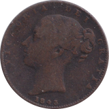 1843 FARTHING ( FINE )