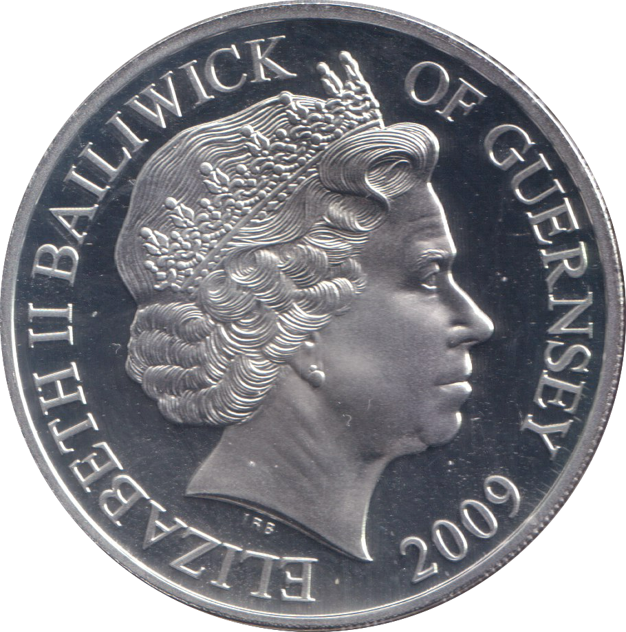 2009 SILVER PROOF FIVE POUND 100 YEARS OF NAVAL AVIATION BAILIWICK OF GUERNSEY