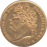 1824 GOLD HALF SOVEREIGN ( AUNC )
