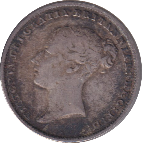 1845 SIXPENCE ( VF )