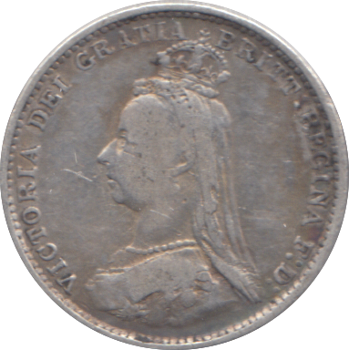 1887 THREEPENCE ( GF )