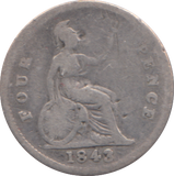 1843 FOURPENCE ( NF )