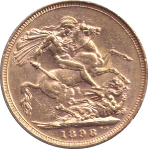 1898 GOLD SOVEREIGN ( EF )