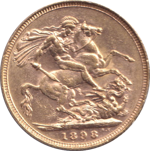 1898 GOLD SOVEREIGN ( EF )
