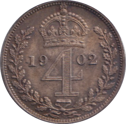 1902 UNC MAUNDY FOURPENCE