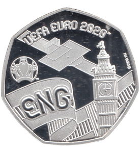 2020 SILVER PLATED 20 PENCE UEFA EURO 2020