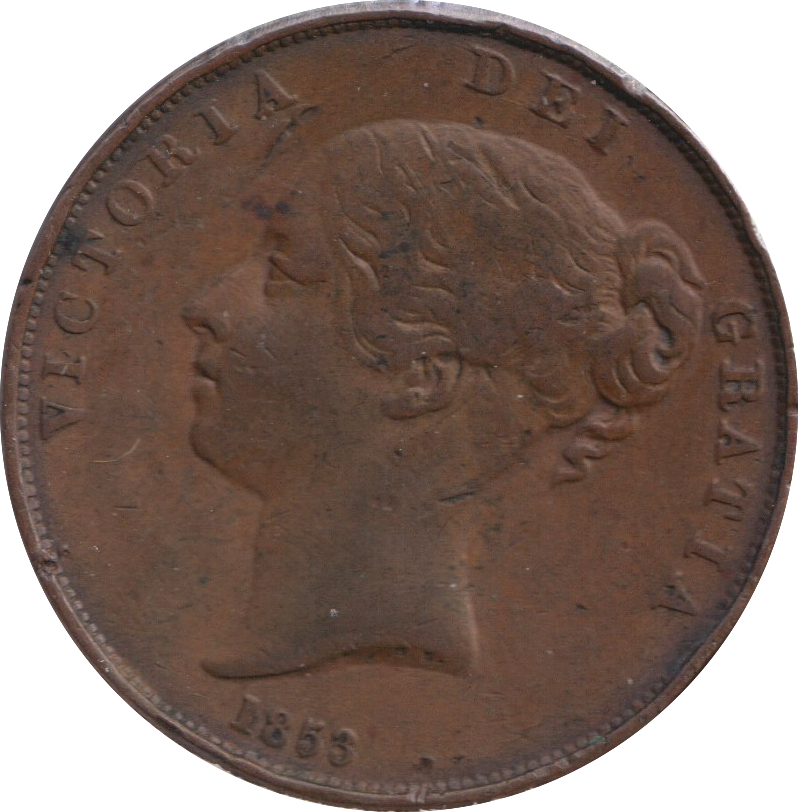 1853 PENNY ( VF )