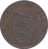 1790 GLASGOW SEA GOD HALFPENNY TOKEN