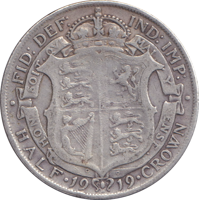 1919 HALFCROWN ( FINE )