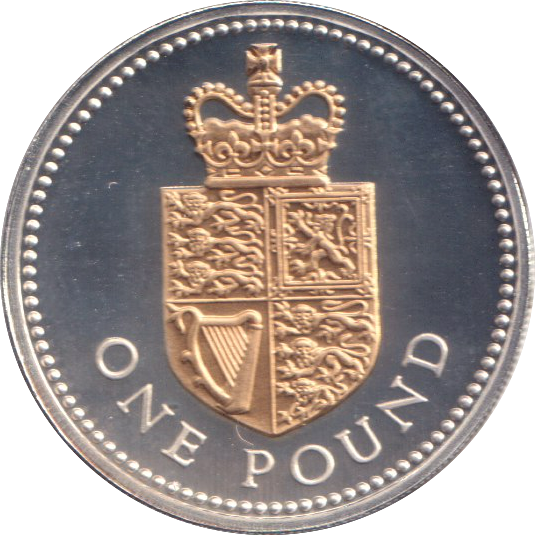 2008 SILVER PROOF GOLD PLATED £1