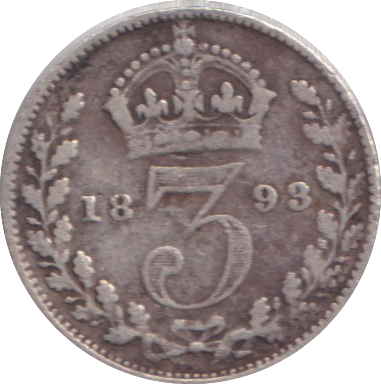 1893 THREEPENCE ( GF )