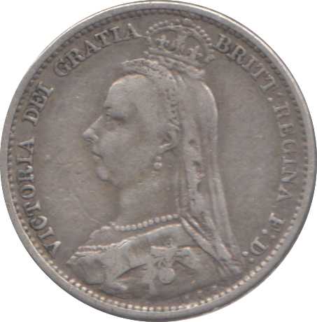 1891 SIXPENCE ( NF )