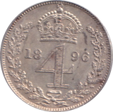 1896 EF MAUNDY FOURPENCE