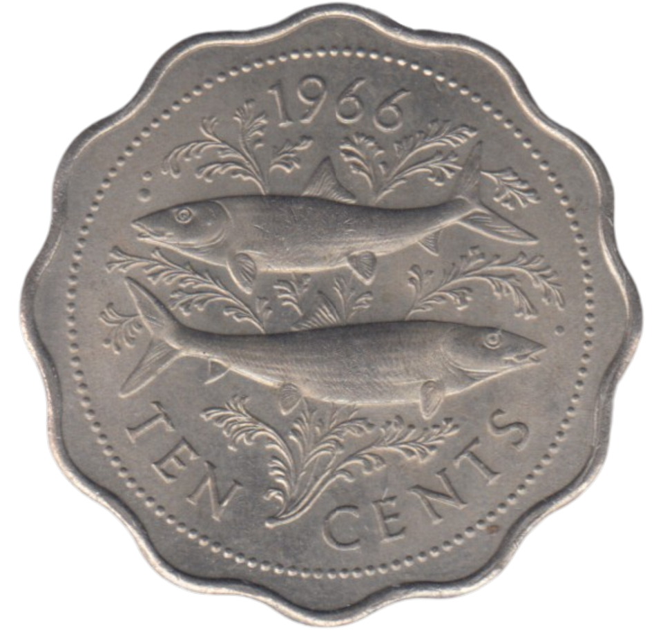 1966 BAHAMAS TEN CENTS