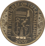2007 SILVER PROOF GOLD PLATED THE TREASURES OF TUTANKHAMUN MEDALLION