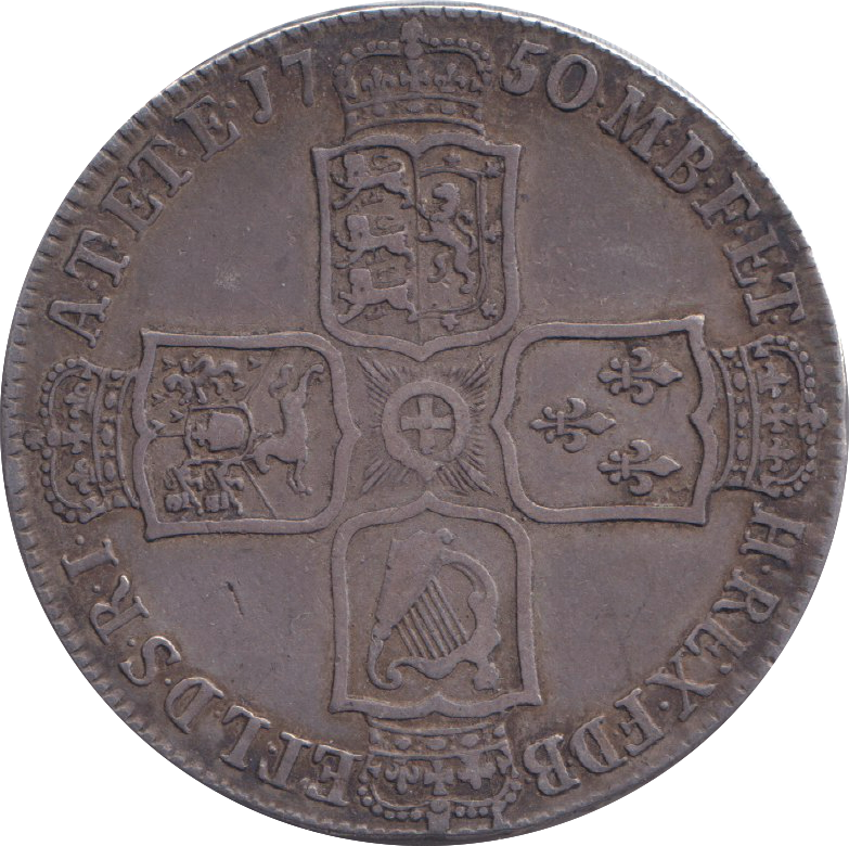 1750 HALFCROWN ( VF )