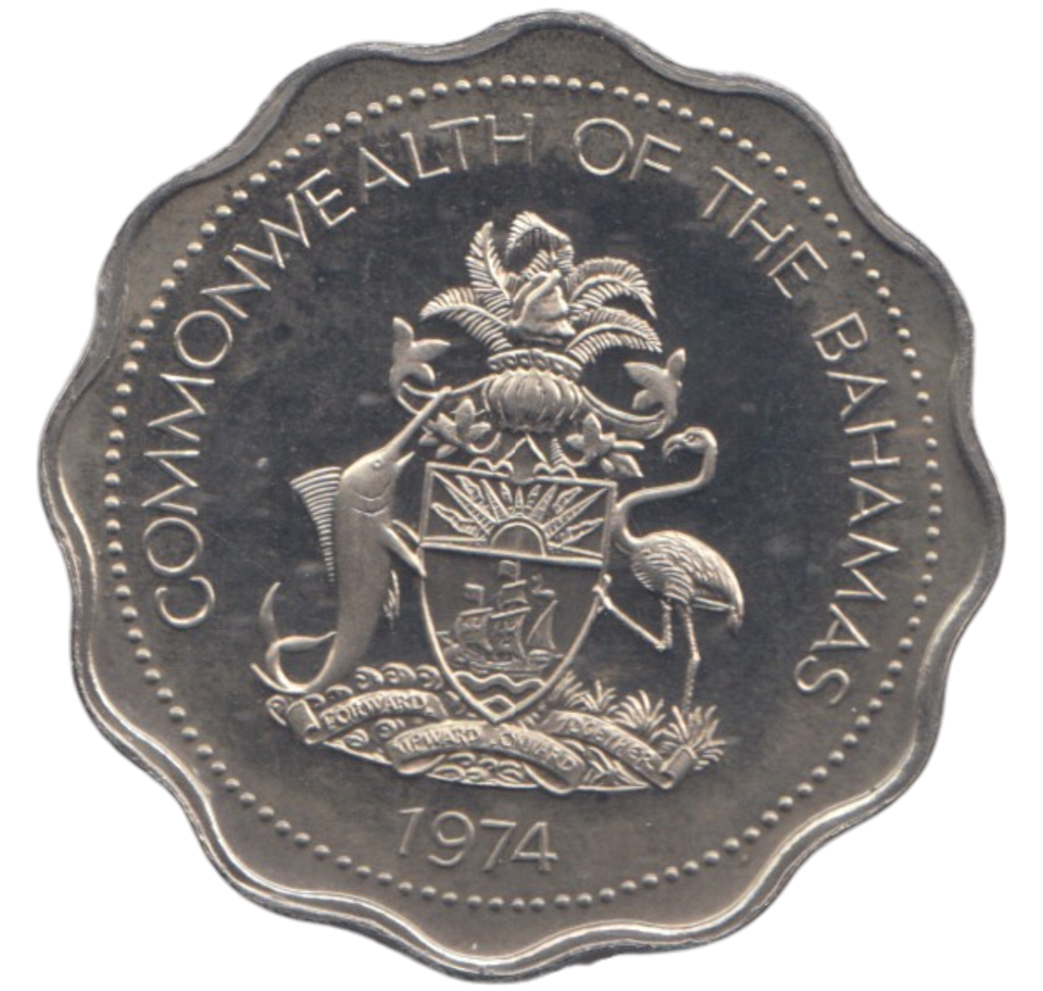 1974 BAHAMAS TEN CENTS