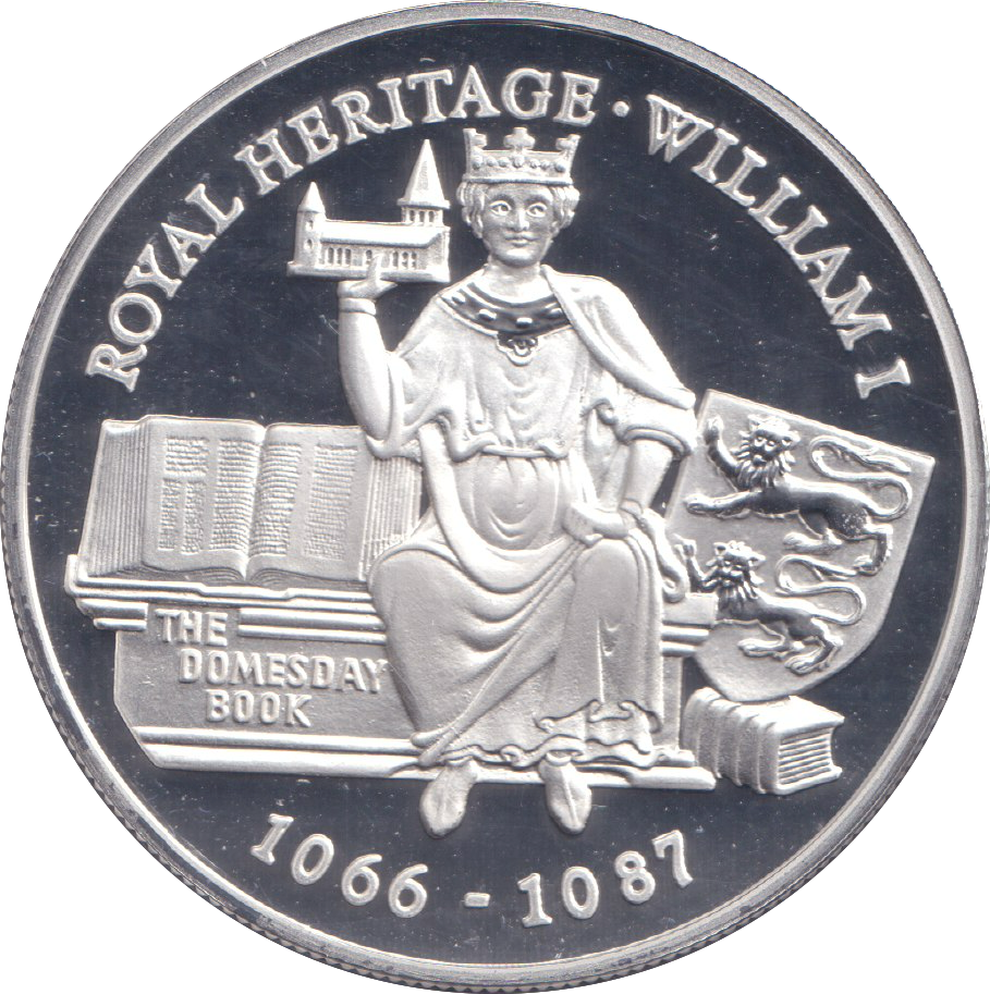 1996 SILVER PROOF TWO POUND ROYAL HERITAGE WILLIAM I