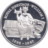 1996 SILVER PROOF TWO POUND ROYAL HERITAGE WILLIAM I