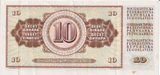 1968 YUGOSLAVIA 10 DINARA BANKNOTE REF-1707