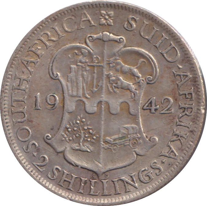 1942 2 SHILLING SOUTH AFRICA