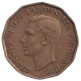 1946 THREE PENCE ( FINE ) REF-24