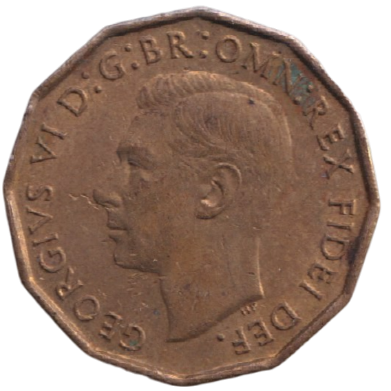 1950 THREEPENCE ( AUNC ) REF-42