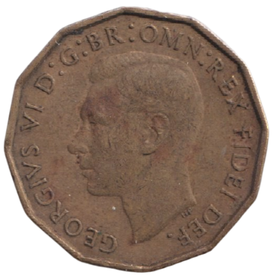 1950 THREEPENCE ( AUNC ) REF-41