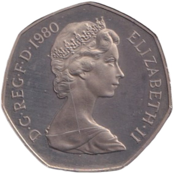 1980 FIFTY PENCE ( BU )