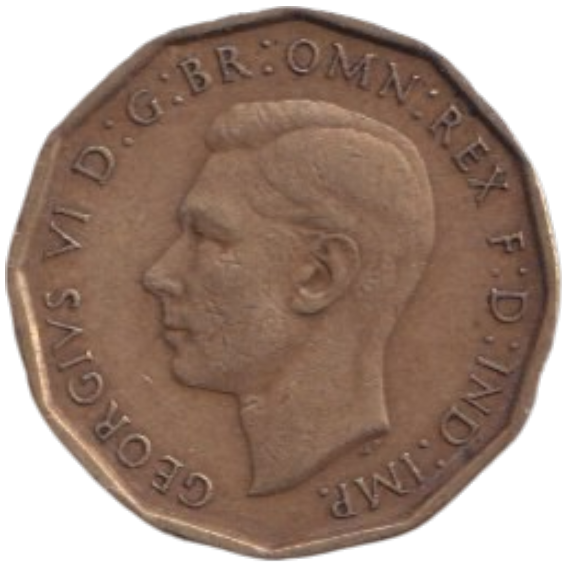 1946 THREE PENCE ( FINE ) REF-15